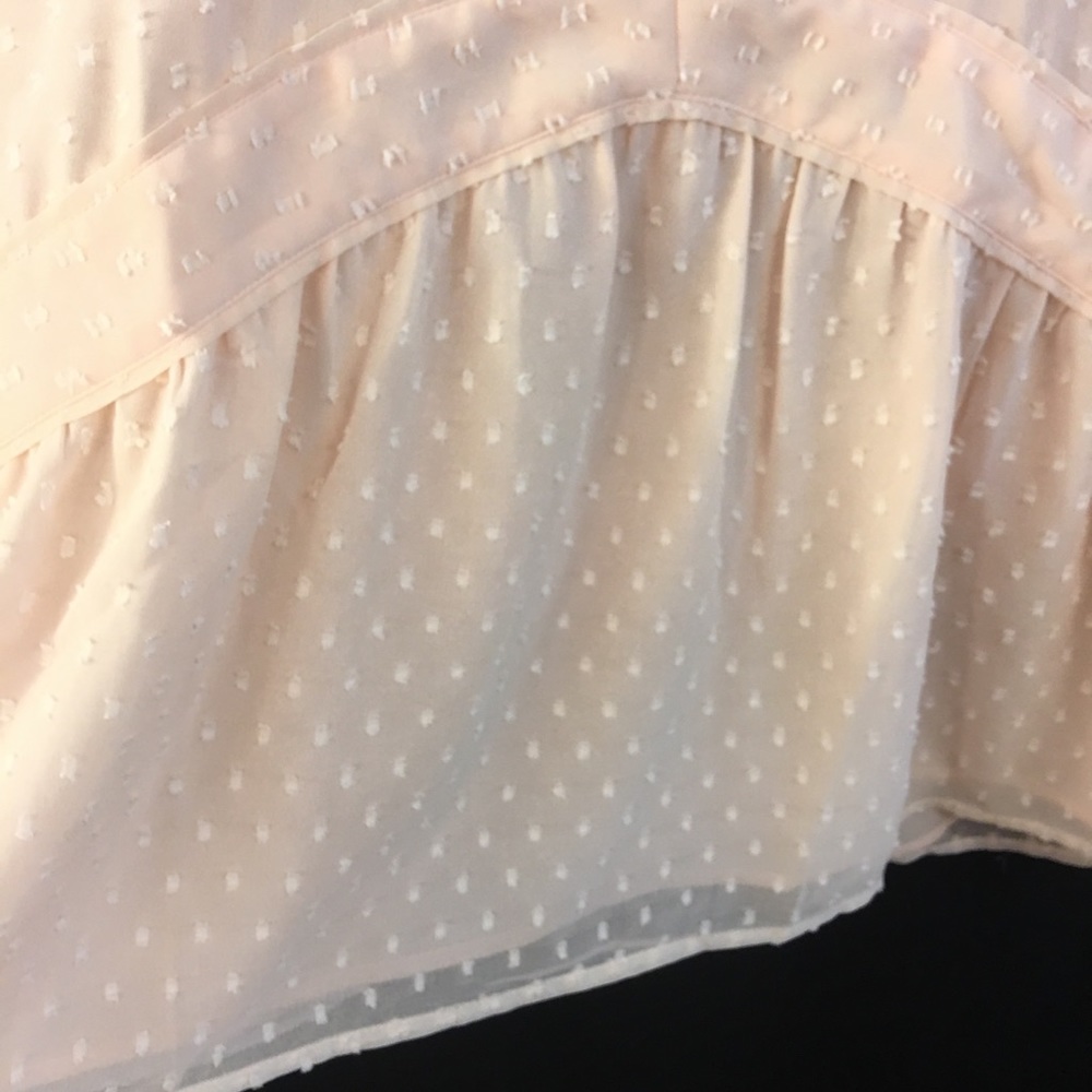 LOFT Sheer Lined Blouse Top Shirt XS Embellished - Picture 2 of 8